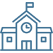 Education Facilities blue icon