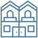 Multifamily blue icon