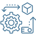 Prototyping and Product Development blue icon