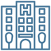 Wellness and hospitality blue icon